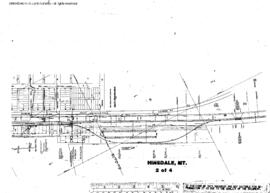 Plat Map of Great Northern Facilities at Hinsdale, Montana, 1962