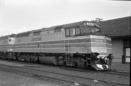 Amtrak diesel locomotive 244 at Yakima, Washington on November 17, 1977.