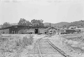 Sierra Railway Roundhouse at Jamestown, California in June, 1974.