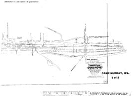 Plat Map of Northern Pacific Facilities at Camp Murray, Washington, 1915