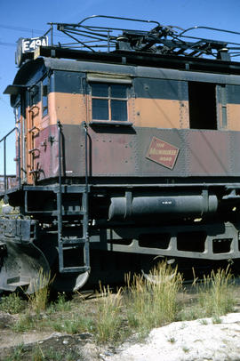 Milwaukee Road electric locomotive E49A at Butte, Montana in 1964.