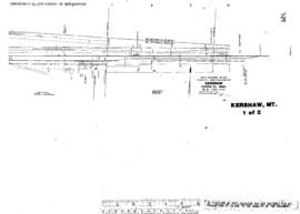 Plat Map of Great Northern Facilities at Kershaw, Montana, undated