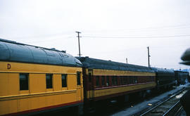 Spokane, Portland and Seattle Railway passenger cars at Portland, Oregon in 1966.