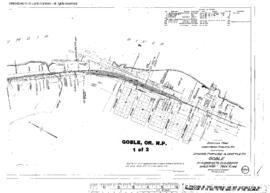 Plat Map of Northern Pacific Facilities at Goble, Oregon, 1916