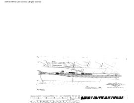Northern Pacific Engineering Drawing, Depot at Ellensburg, Washington, 1909