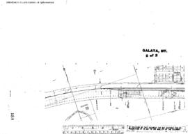 Plat Map of Great Northern Facilities at Galata, Montana, 1967