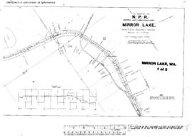 Plat Map of Northern Pacific Facilities at Mirror Lake, Washington, 1914
