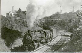 Great Northern Railway steam locomotive 3215 at Interbay, Washington, undated.