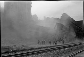 Sperry flour mill demolition at Tacoma, Washington in 1973.