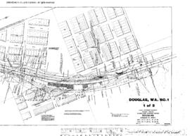 Plat Map of Great Northern Facilities at Douglas, Washington, undated