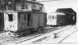 Seattle & Rainier Valley Railway Car 375 with 112 in Seattle, Washington, 1936