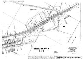 Plat Map of Great Northern Facilities at Havre, Montana, undated