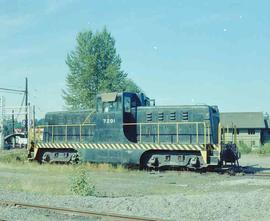 United States Army Diesel Locomotive Number 7201 at Shelton, Washington, circa 1975.