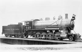 Colorado and Southern Railway steam locomotive 649 at Philadelphia, Pennsylvania in 1906.