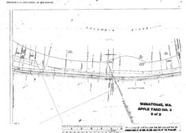 Plat Map of Great Northern Facilities at Wenatchee, Washington, 1948