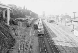 Burlington Northern Half Moon yard at Tacoma, Washington, in 1975.