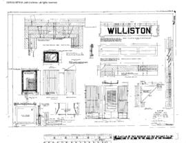 Great Northern Engineering Drawing, Depot at Williston, North Dakota, 1909