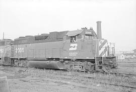 Burlington Northern diesel locomotive 2086 at Tacoma, Washington in 1972.