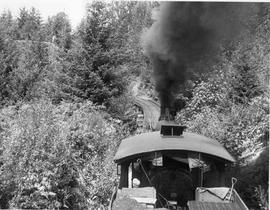 Pacific Coast Railroad steam locomotive number 14 at Taylor, Washington in 1943.