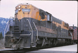 Great Northern Diesel Locomotive 568 at Sandpoint, Idaho, 1970