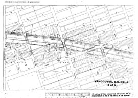 Plat Map of Great Northern Facilities at Vancouver, British Columbia, 1960