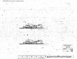 Northern Pacific Engineering Drawing, Depot at Pasco, Washington, 1939