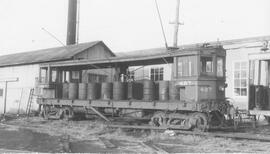 Seattle Municipal Railway Number 487 at the Georgetown carbarn, Seattle, Washington, 1939.