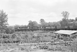 Burlington Northern diesel locomotive 1298 at Satsop, Washington in 1971.