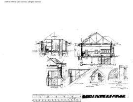 Northern Pacific Engineering Drawing, Depot at Bozeman, Montana, 1923