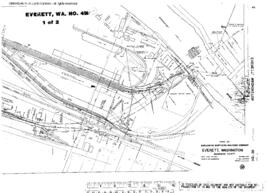 Plat Map of Great Northern, Northern Pacific Facilities at Everett, Washington, 1918