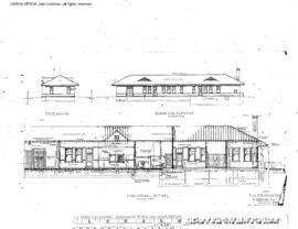 Northern Pacific Engineering Drawing, Depot at Garrison, Montana, undated