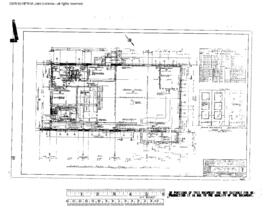 Northern Pacific Engineering Drawing, Freight House at Missoula, Montana, 1948
