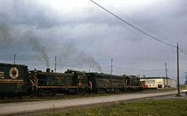 Spokane, Portland and Seattle Railway diesel locomotive 150 at Vancouver, Washington in 1963.