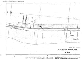 Plat Map of Great Northern Facilities at Columbia River, Washington, 1945