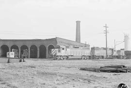 Burlington Northern roundhouse at Tacoma, Washington, in 1972.