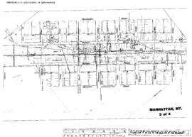 Plat Map of Northern Pacific Facilities at Manhattan, Montana, 1913