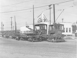 Seattle Municipal Railway Number 414 at the 8th Avenue Northwest and Leary Way, Seattle, Washingt...