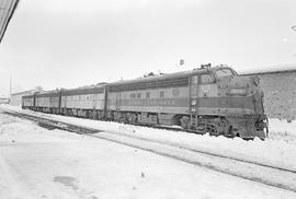 Burlington Northern diesel locomotive 678 at Cashmere, Washington in 1971.