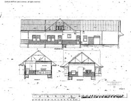 Northern Pacific Engineering Drawing, Depot at Hoquiam, Washington, 1913