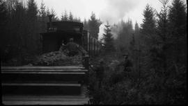 Pacific Coast Railroad freight train at Taylor, Washington in 1944.