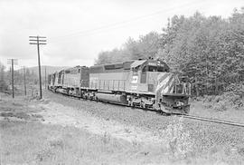 Burlington Northern diesel locomotive 6922 at Palmer Jct., Washington in 1975.