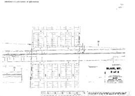 Plat Map of Great Northern Facilities at Blair, Montana, 1956