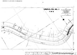 Plat Map of Northern Pacific Facilities at Lemolo, Washington, 1904