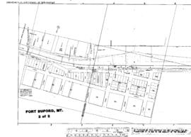 Plat Map of Great Northern Facilities at Fort Buford, Montana, 1948