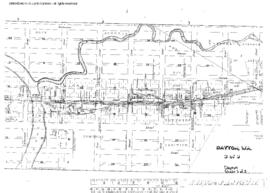 Plat Map of Northern Pacific Facilities at Dayton, Washington, undated