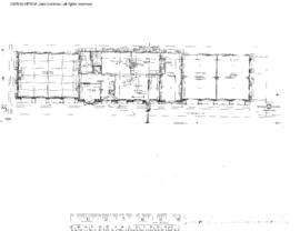 Northern Pacific Engineering Drawing, Depot at Missoula, Montana, 1901