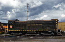 Spokane, Portland and Seattle Railway diesel locomotive 34 at Portland, Oregon in 1962.