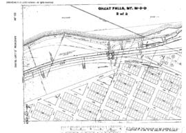 Plat Map of Great Northern Facilities at Great Falls, Montana, 1918