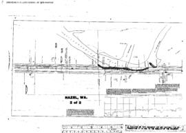 Plat Map of Northern Pacific Facilities at Hazel, Washington, 1909