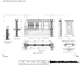 Northern Pacific Engineering Drawing, Depot at Ellensburg, Washington, 1909